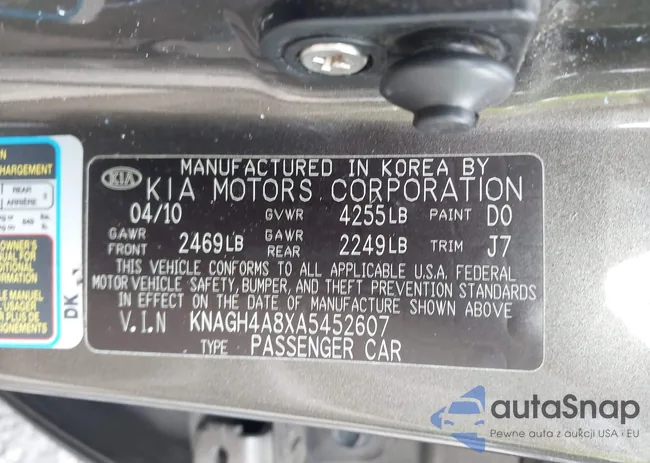 KNAGH4A8XA5452607: 42495374