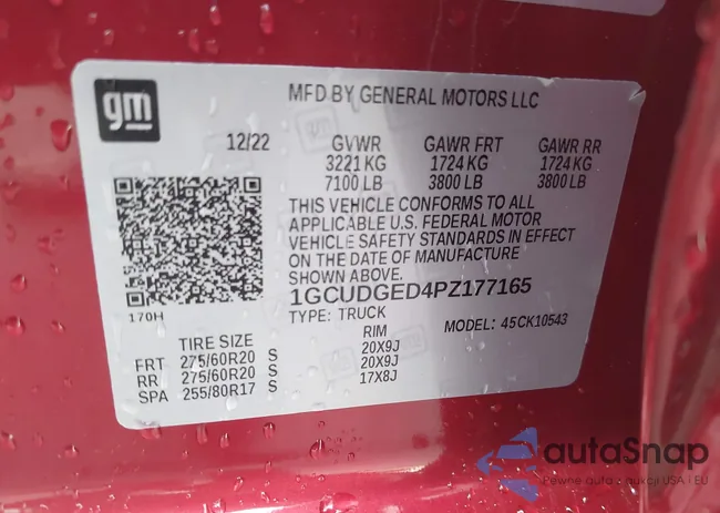 1GCUDGED4PZ177165: 42496853