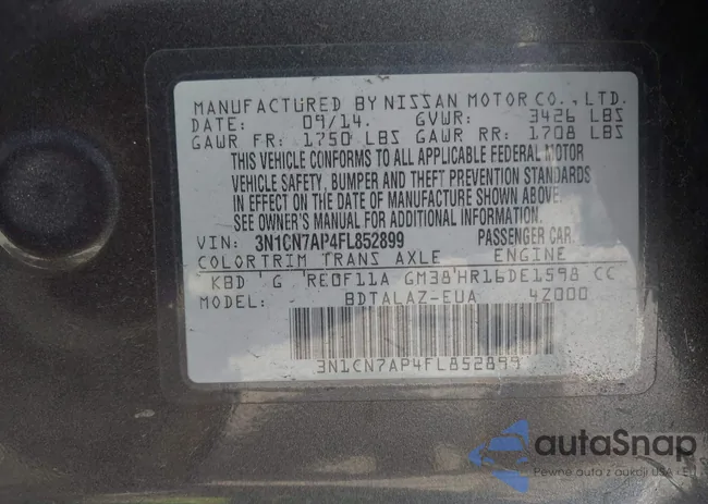 3N1CN7AP4FL852899: 42496924