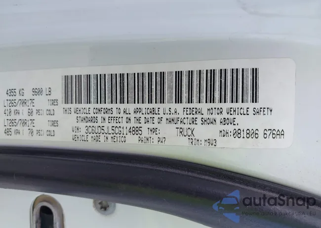 3C6UD5JL5CG114885: 42497000