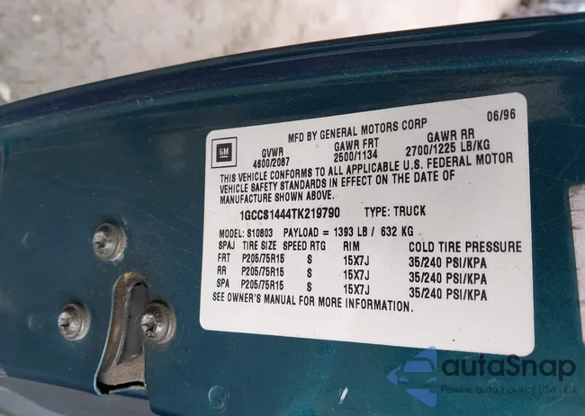 1GCCS1444TK219790: 42497038