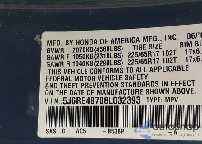 5J6RE48788L032393: 42497117