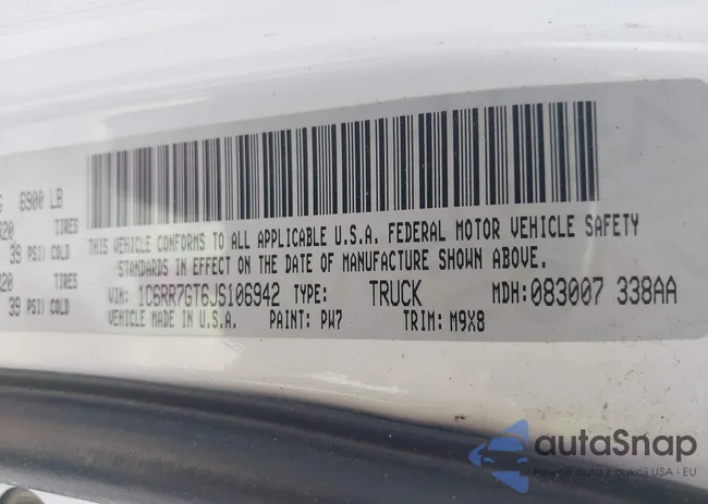 1C6RR7GT6JS106952: 42497190