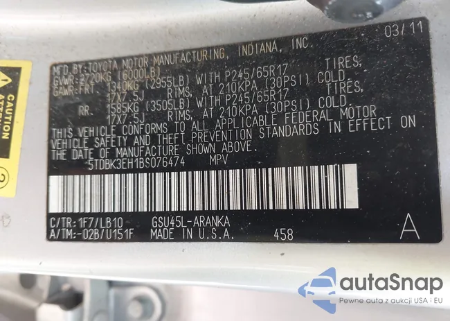 5TDBK3EH1BS076474: 42496335