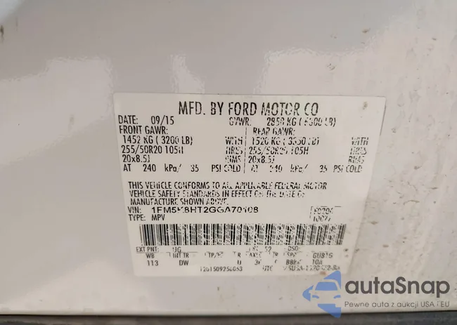 1FM5K8HT2GGA70108: 42496400