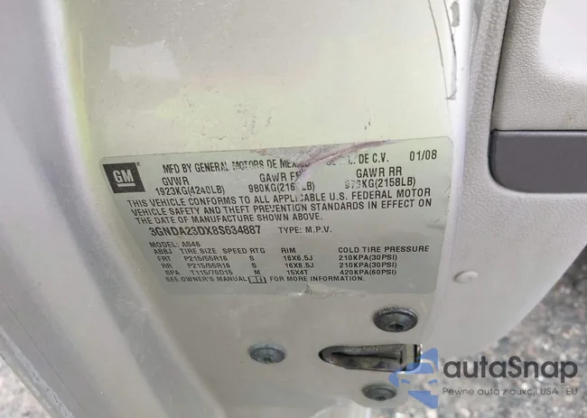 3GNDA23DX8S634887: 42496534