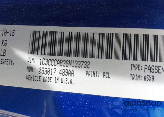 1C3CCCAB3GN133732: 42496554