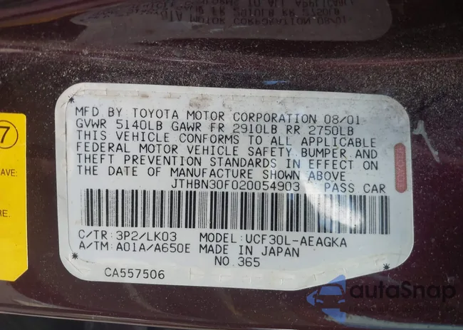 JTHBN30F020054903: 42496595