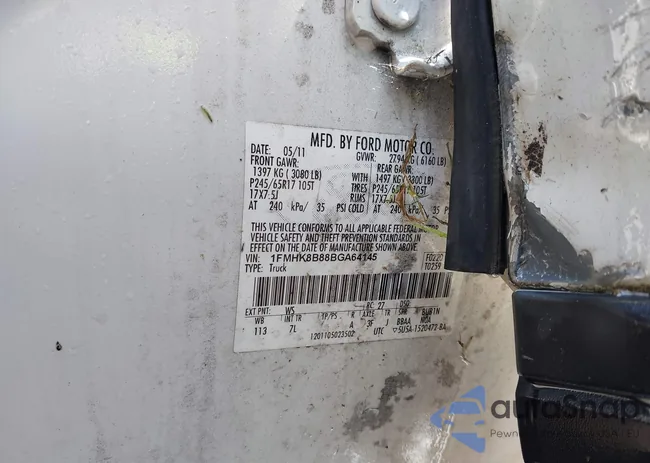 1FMHK8B88BGA64145: 42496626