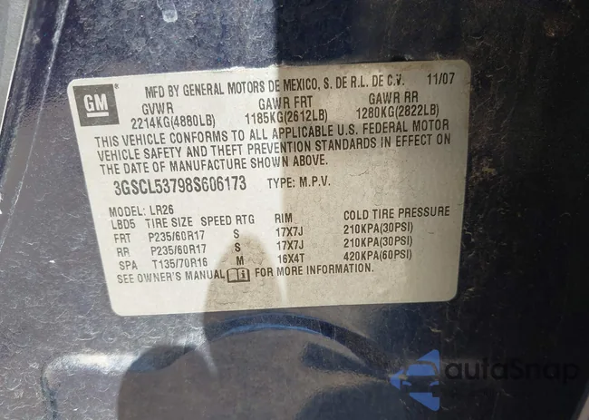 3GSCL53798S606173: 42497708