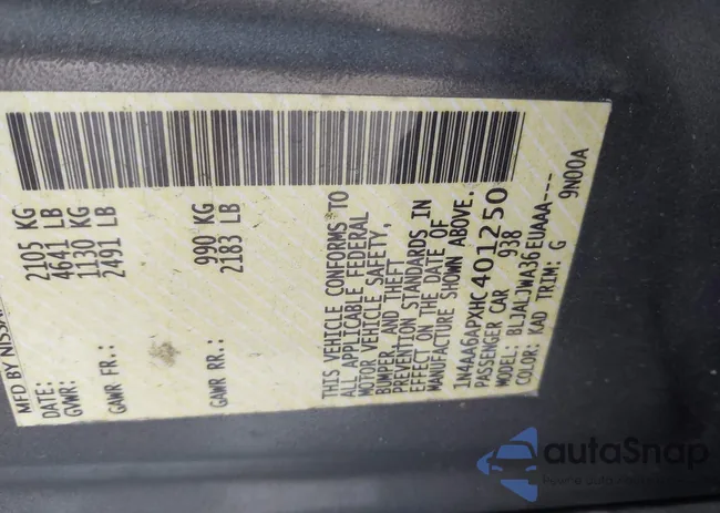 1N4AA6APXHC401250: 42497780