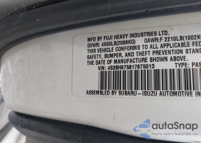 4S3BH675817675013: 42497917