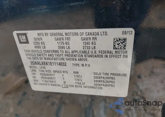 2GNALAEK1E1114832: 42497957