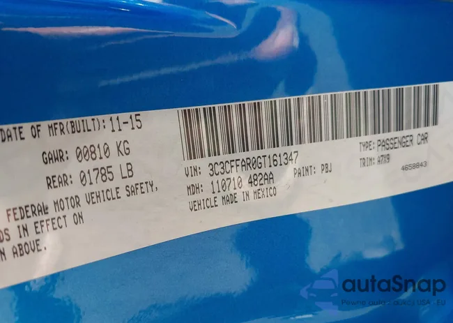 3C3CFFAR0GT161347: 42497982