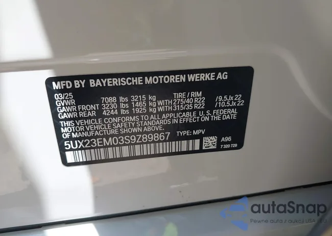 5UX23EM03S9Z89867: 42498027