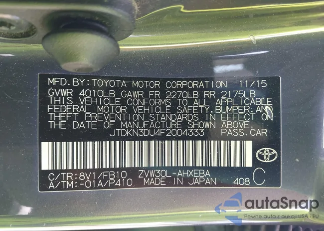 JTDKN3DU4F2004333: 42498090