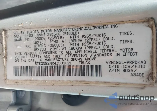 5TEGN92NX4Z339321: 42497284