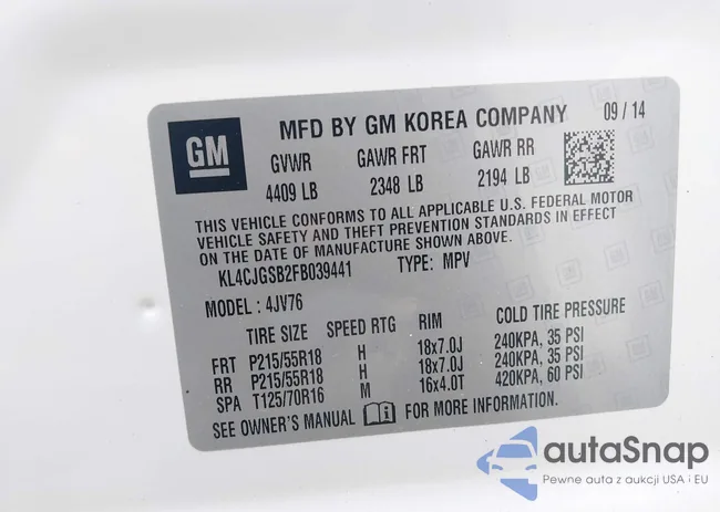 KL4CJGSB2FB039441: 42497343