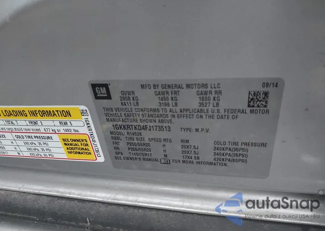 1GKKRTKD4FJ173513: 42497595