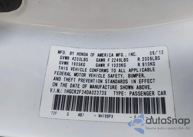 1HGCR2F34DA023735: 42498821