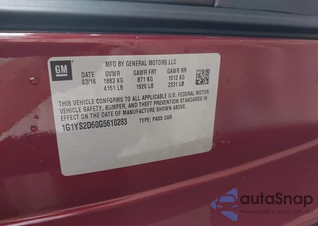 1G1YS2D60G5610283: 42498907