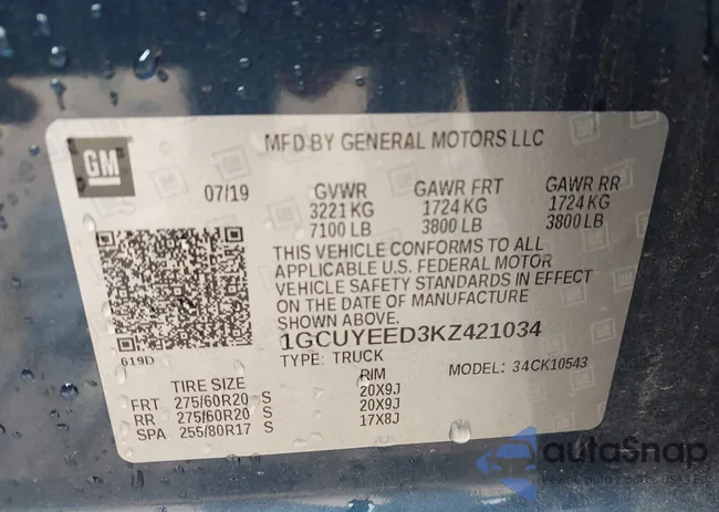 1GCUYEED3KZ421034: 42498944