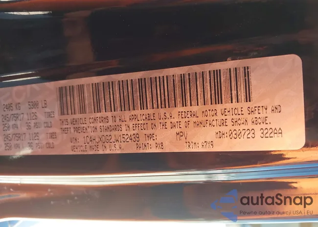 1C4HJXDG2JW152439: 42499083