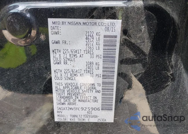 5N1AT2MV3FC925906: 42499099