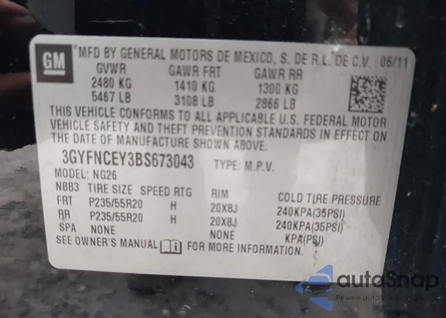 3GYFNCEY3BS673043: 42499237