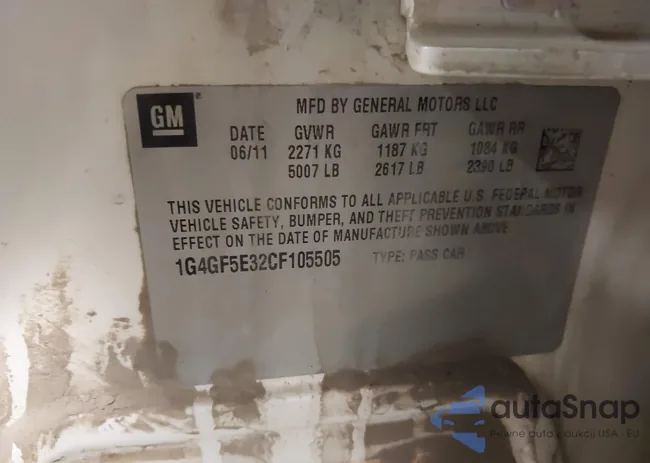 1G4GF5E32CF105505: 42498399