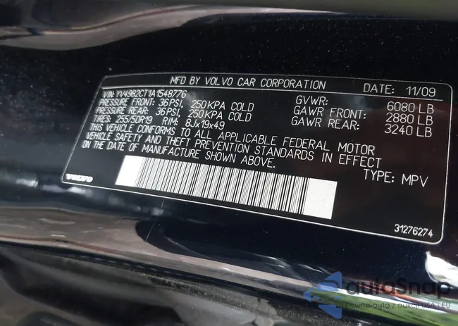 YV4982CT1A1548776: 42498610