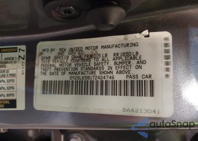 5Y2SL65817Z424746: 42500246