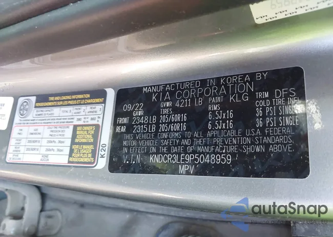 KNDCR3LE9P5048959: 42499302