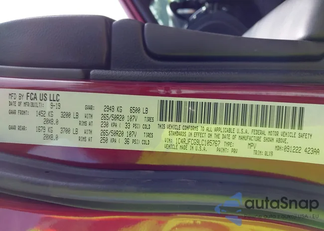 1C4RJFCG9LC105767: 42499304