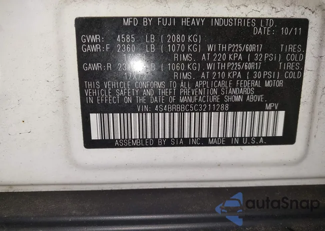 4S4BRBBC5C3211288: 42499346