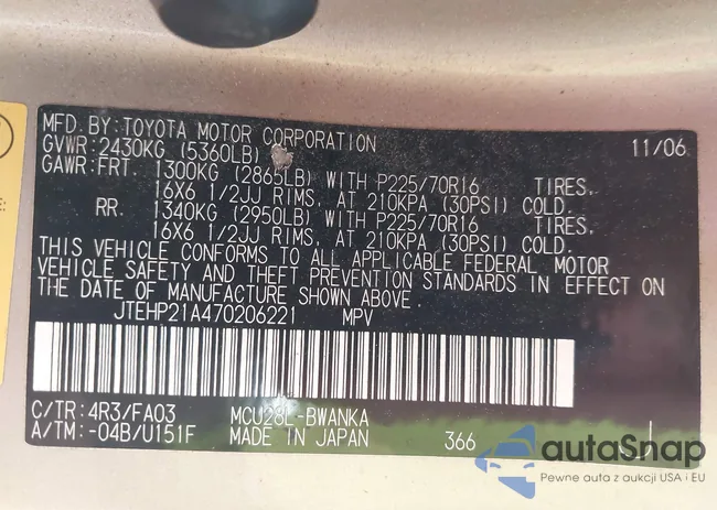 JTEHP21A470206221: 42499576