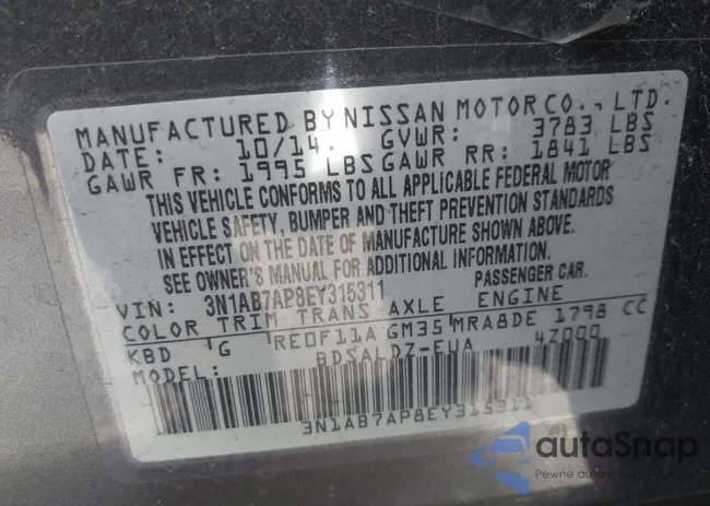 3N1AB7AP8EY315311: 42501170