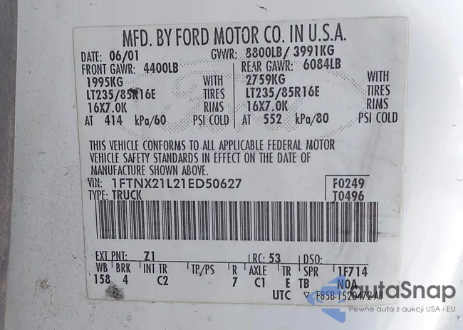 1FTNX21L21ED50627: 42500507