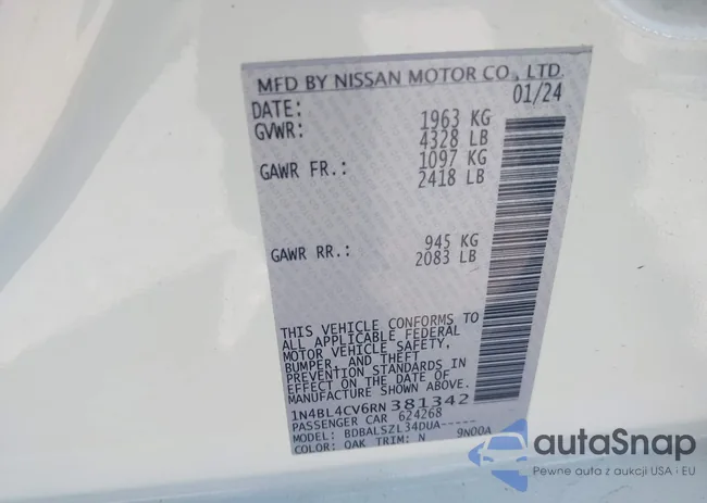 1N4BL4CV6RN381342: 42500536