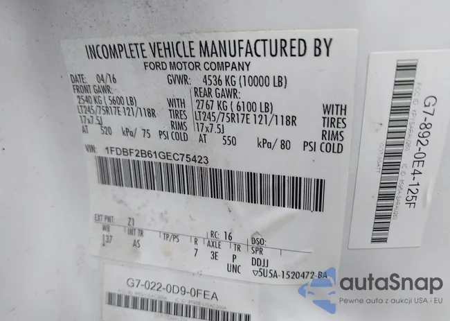 1FDBF2B61GEC75423: 42501638