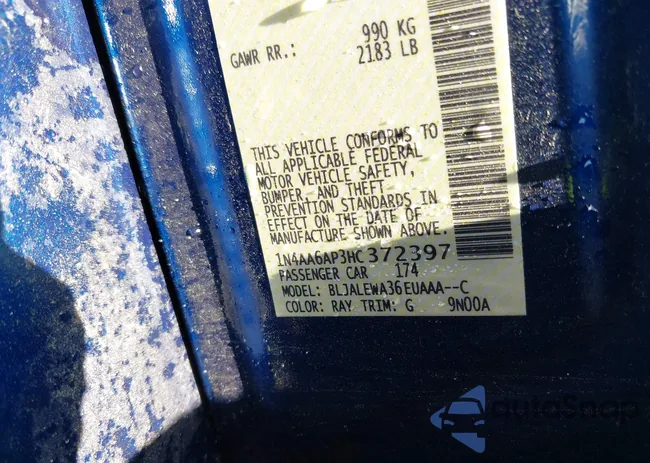 1N4AA6AP3HC372397: 42501649