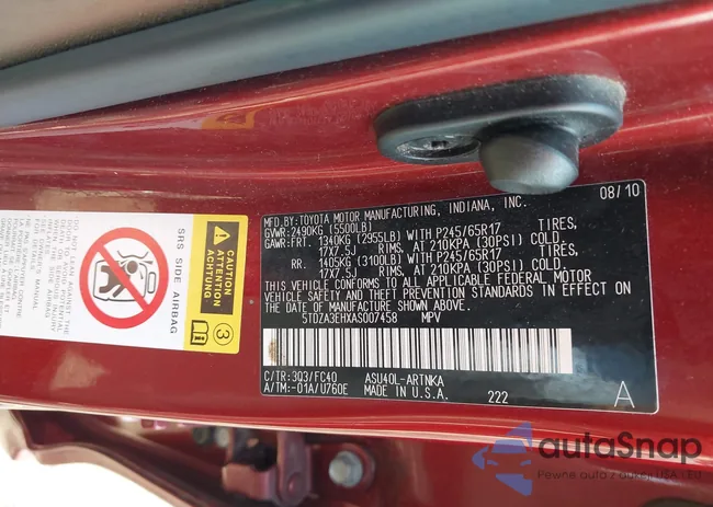 5TDZA3EHXAS007458: 42501655