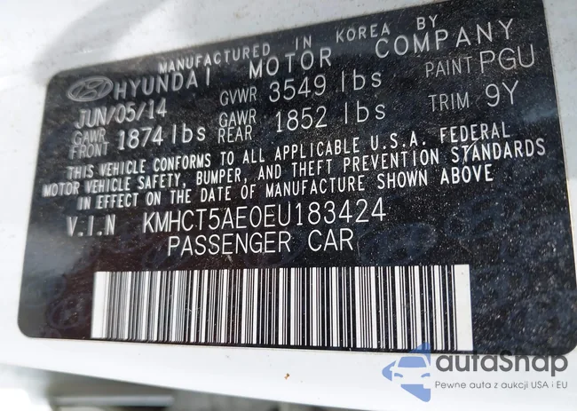 KMHCT5AE0EU183424: 42501700