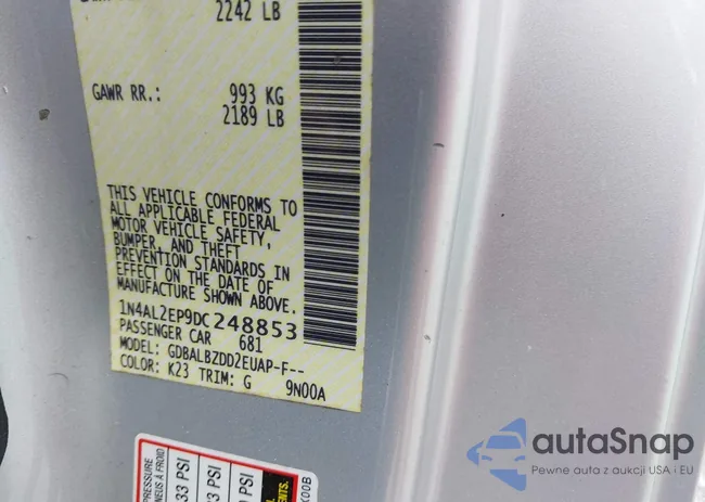 1N4AL2EP9DC248853: 42501814