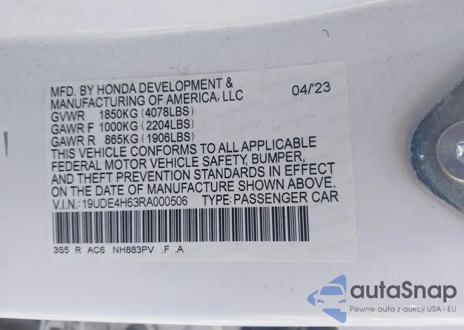 19UDE4H63RA000506: 42501861