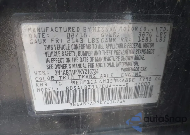 3N1AB7AP7KY216734: 42501880