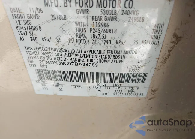 2FMDK39C07BA34289: 42501975