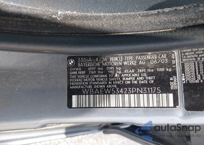 WBAEW53423PN31175: 42501331