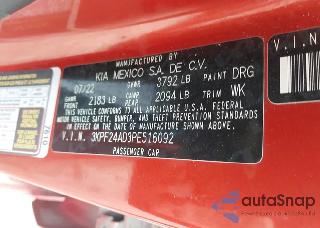 3KPF24AD3PE516092: 42502649