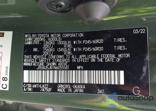 JTEKU5JR1N6055581: 42502709